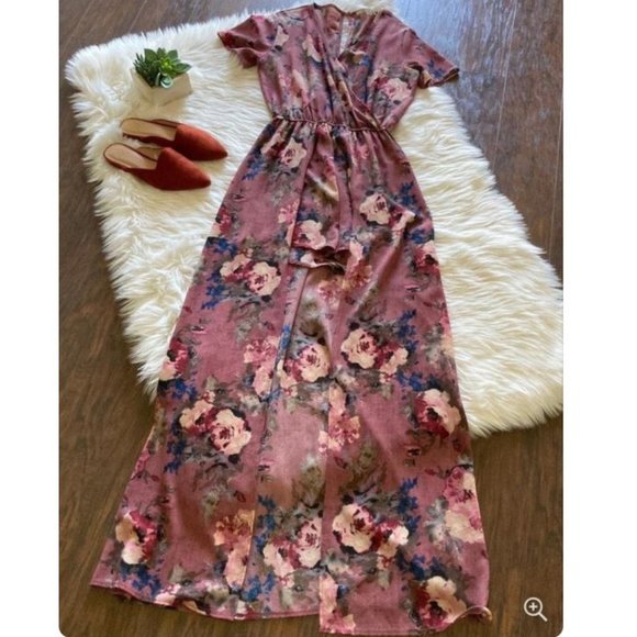 miami Pants - Floral Romper with maxi skirt 🩷